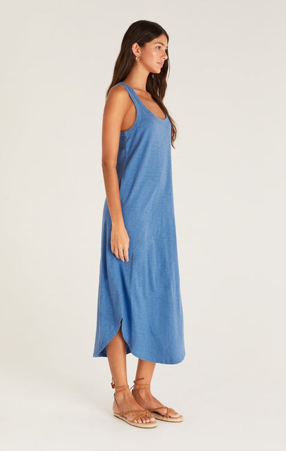 Easy Going Cotton Slub Midi Dress - Uptown Boutique Ramona