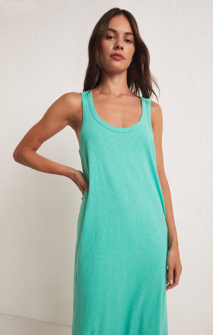 Easy Going Cotton Slub Midi Dress - Uptown Boutique Ramona