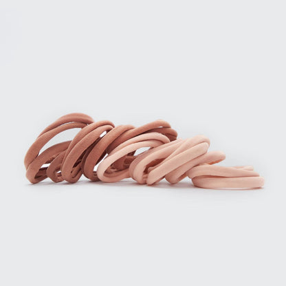 Eco - Friendly Nylon Elastics 20pc Set - Blush - Uptown Boutique Ramona