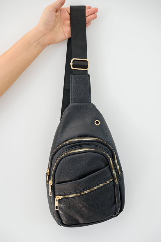 Effortlessly Chic Sling Bag In Black (Online Exclusive) - Uptown Boutique Ramona