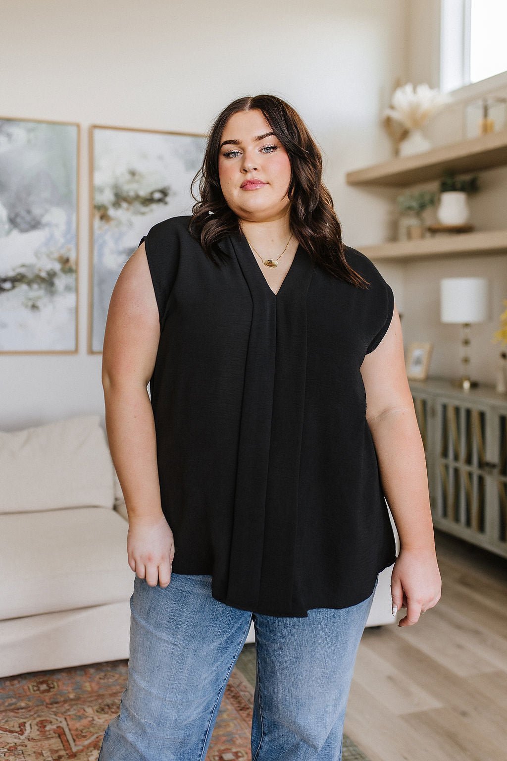 Elevate Everyday Blouse in Black (Online Exclusive) - Uptown Boutique Ramona