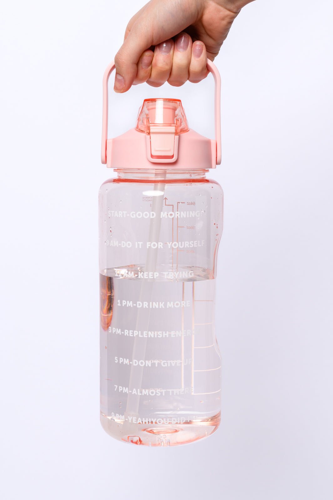 Elevated Water Tracking Bottle in Pink (Online Exclusive) - Uptown Boutique Ramona