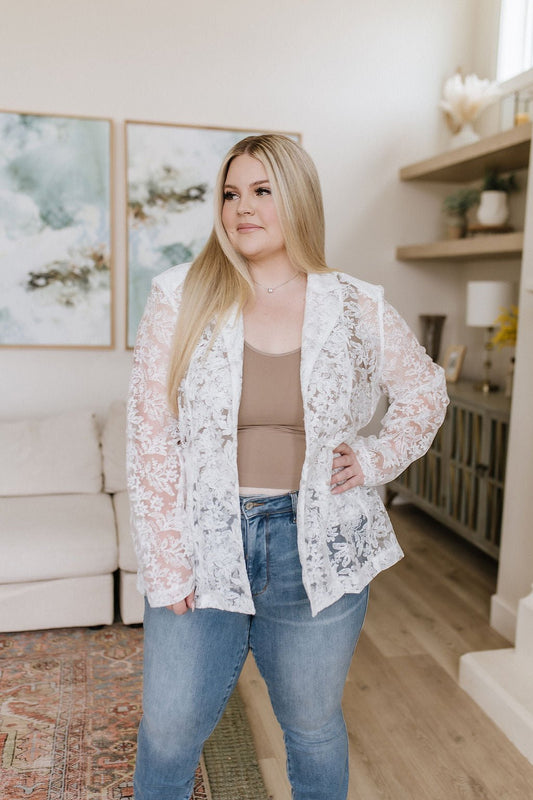 Eloquent and Elevated Lace Blazer (Online Exclusive) - Uptown Boutique Ramona