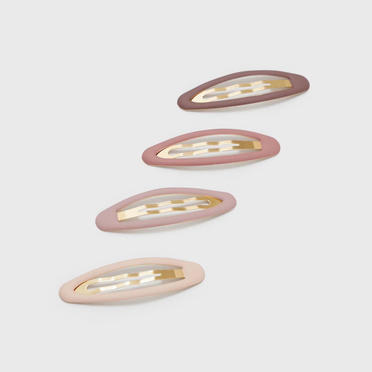 Enamel Snap Clips 4pc - Terracotta - Uptown Boutique Ramona