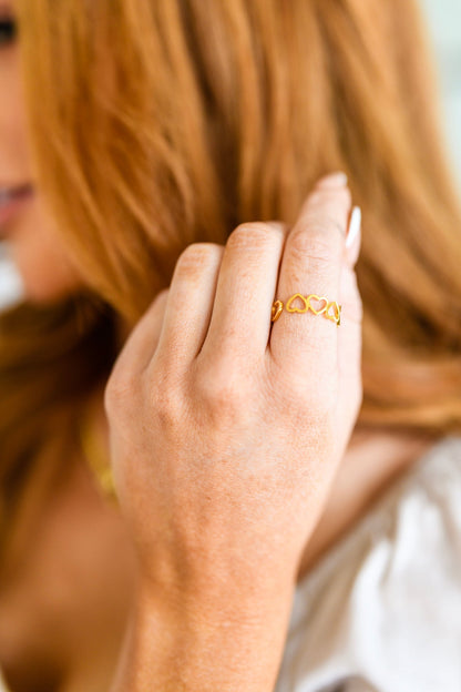 Endless Hearts Gold Ring (Online Exclusive) - Uptown Boutique Ramona