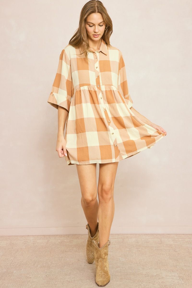 Be With Me Checkered Mini Dress *FS