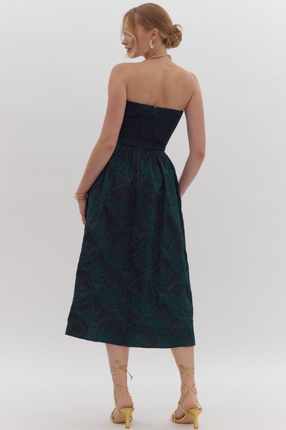 Joy To The World Strapless Midi Dress *HC