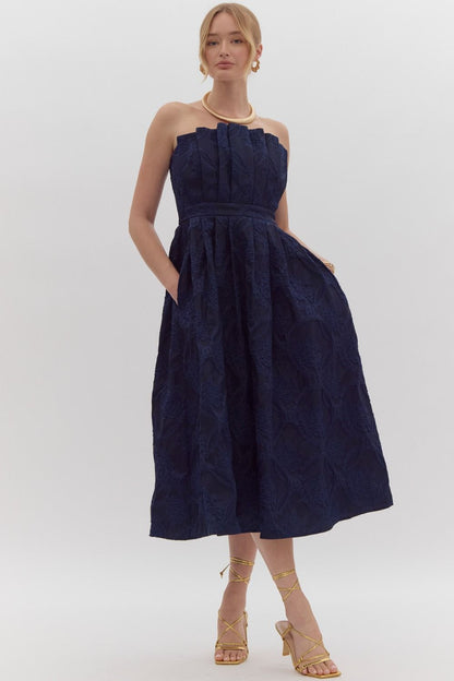 Joy To The World Strapless Midi Dress *HC