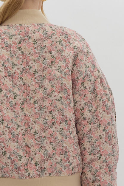 Look Out For You Floral Quilted Bomber Jacket