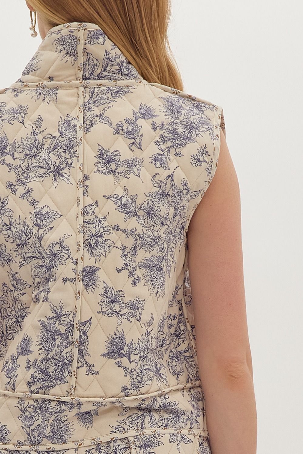 Show Me The Way Floral Quilted Vest