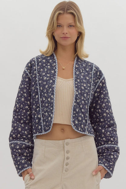 This Means Everything Floral Quilted Jacket