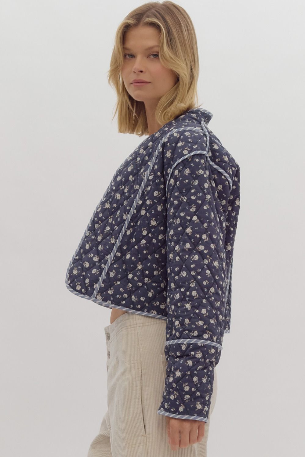 This Means Everything Floral Quilted Jacket