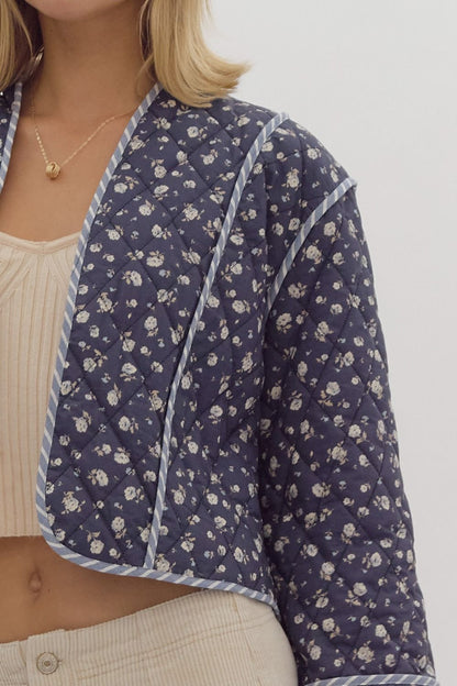 This Means Everything Floral Quilted Jacket