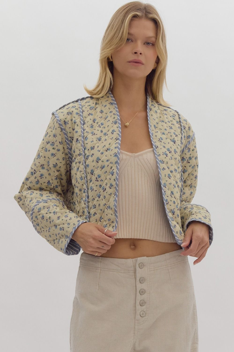 This Means Everything Floral Quilted Jacket