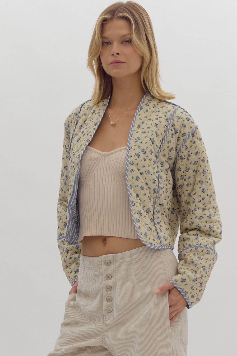 This Means Everything Floral Quilted Jacket