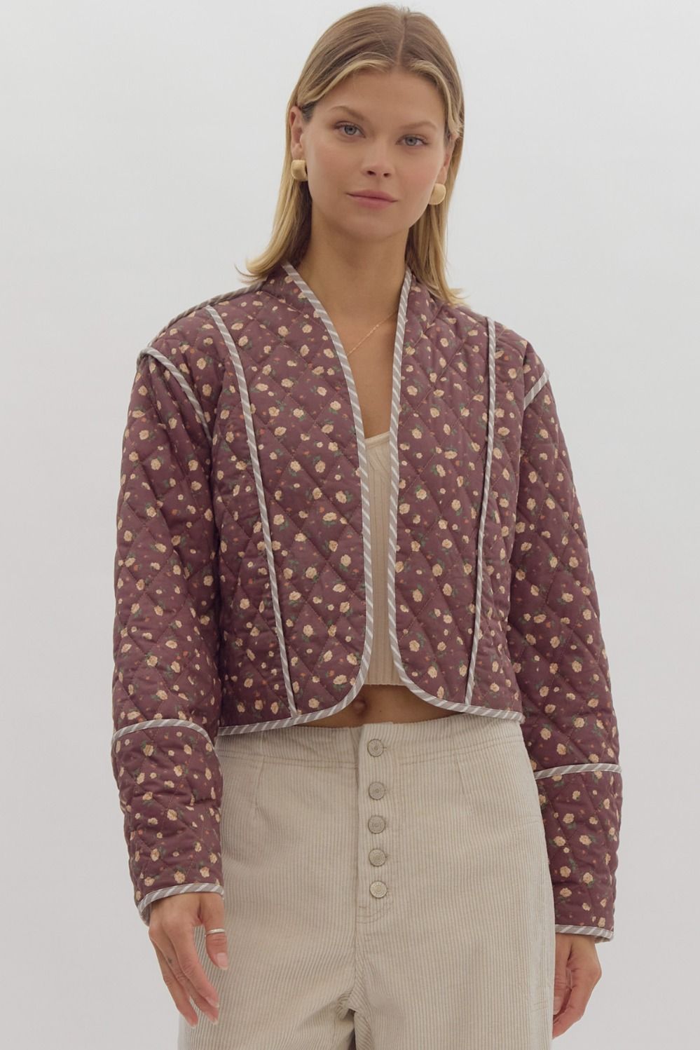 This Means Everything Floral Quilted Jacket