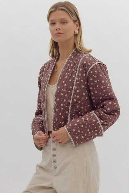 This Means Everything Floral Quilted Jacket