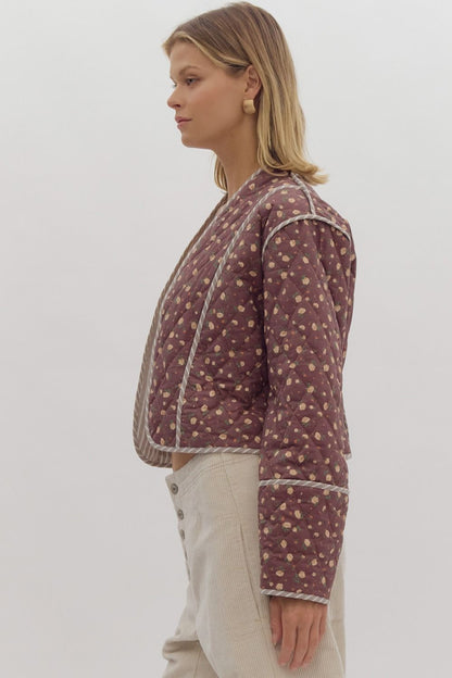 This Means Everything Floral Quilted Jacket