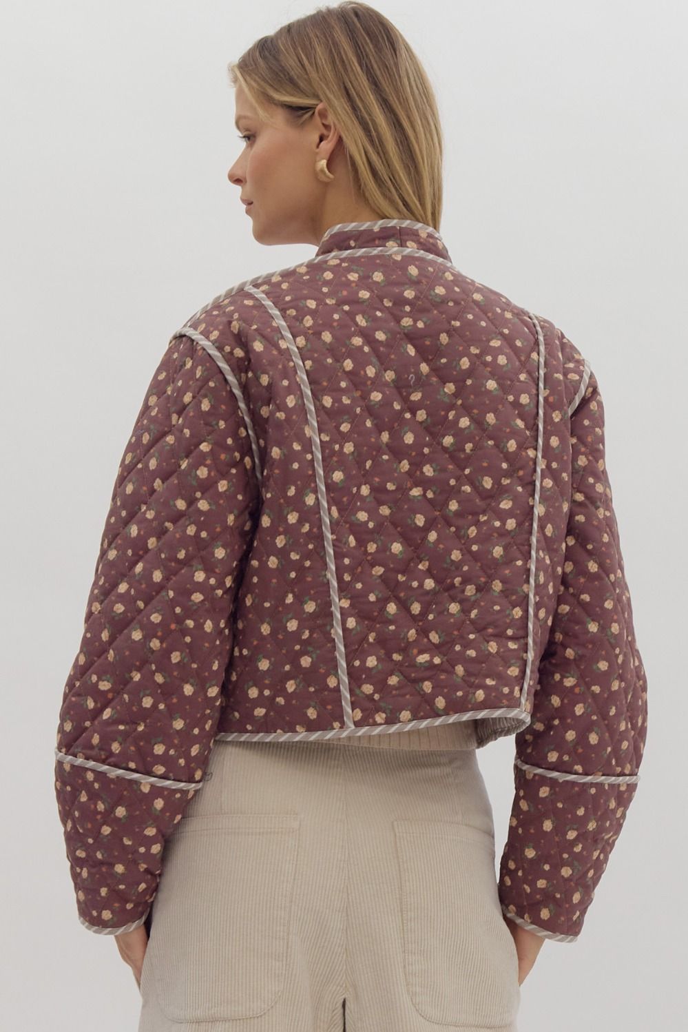 This Means Everything Floral Quilted Jacket