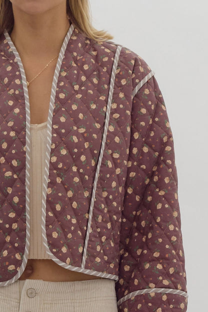 This Means Everything Floral Quilted Jacket