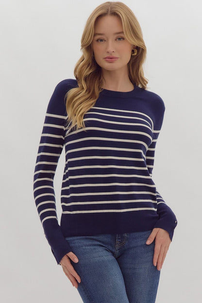 Crushing On You Striped Sweater