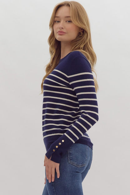 Crushing On You Striped Sweater