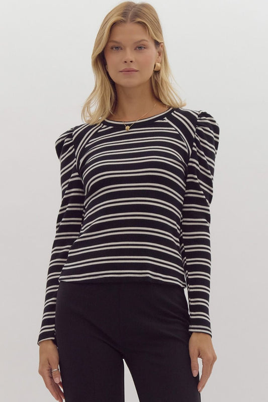 This Is The Life Striped Knit Top