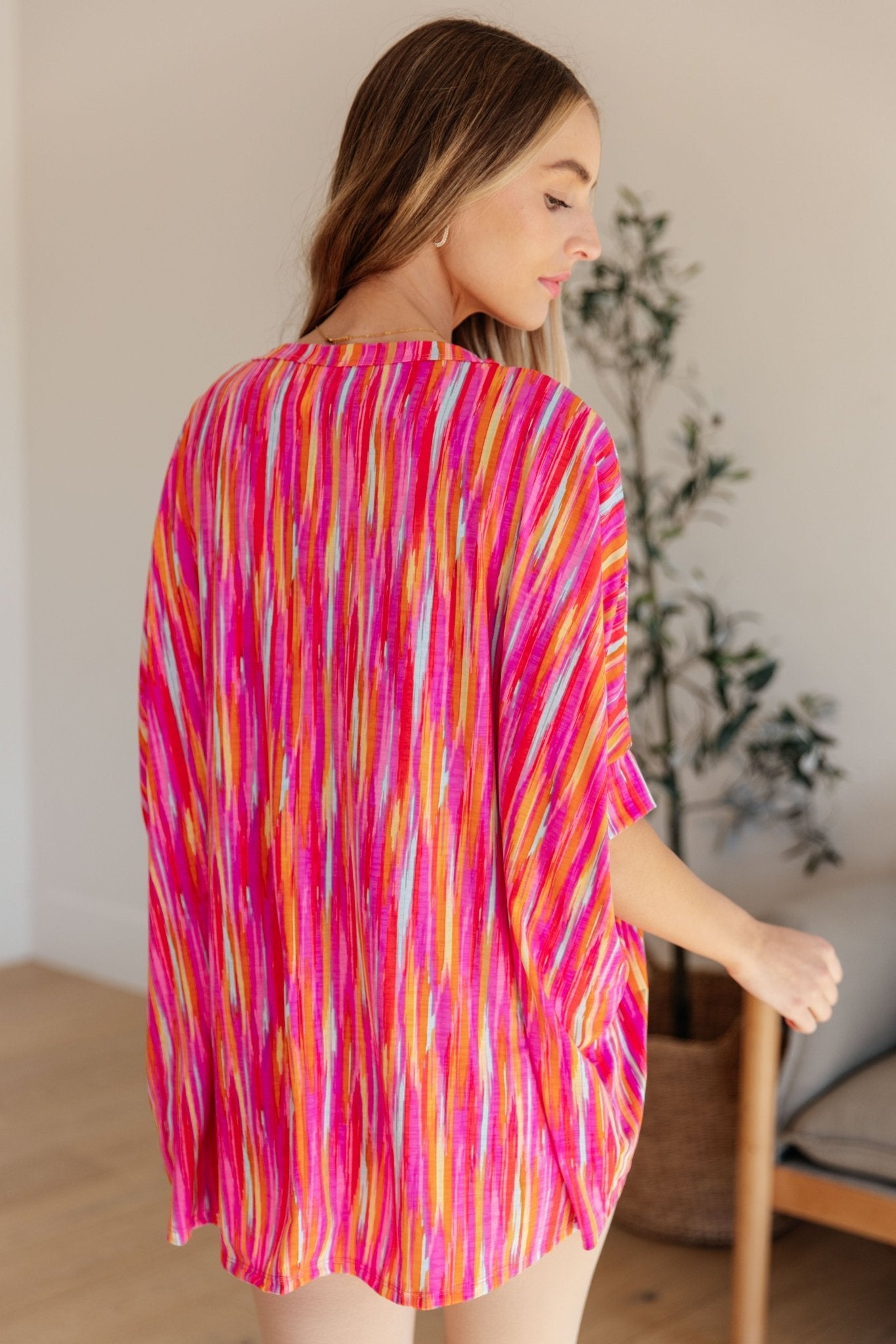 Essential Blouse in Magenta Kaleidoscope (Online Exclusive) - Uptown Boutique Ramona