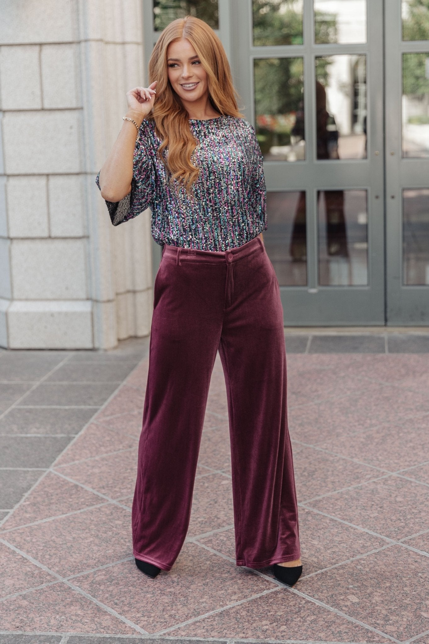 Evening of Stars Sequin Top (Online Exclusive) - Uptown Boutique Ramona