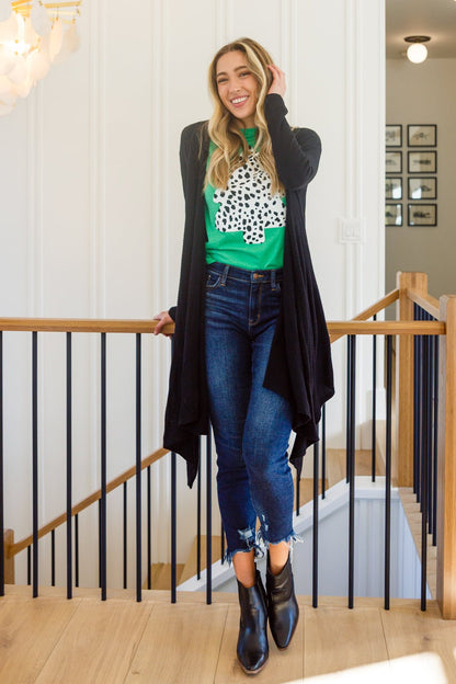 Ever Soft Cascade Cardigan With Pockets In Black (Online Exclusive) - Uptown Boutique Ramona