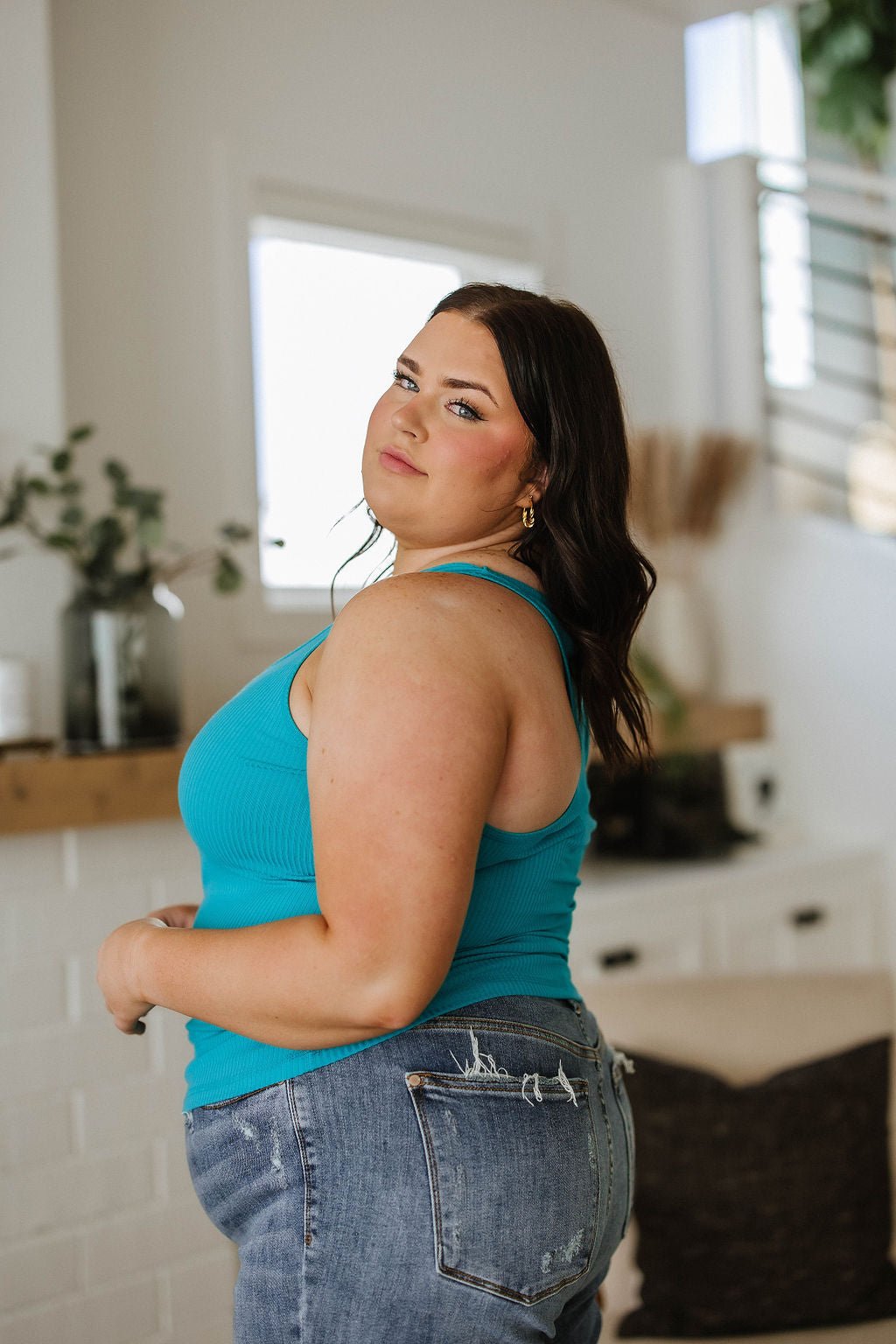 Everybody's Favorite Racerback Tank in Teal (Online Exclusive) - Uptown Boutique Ramona