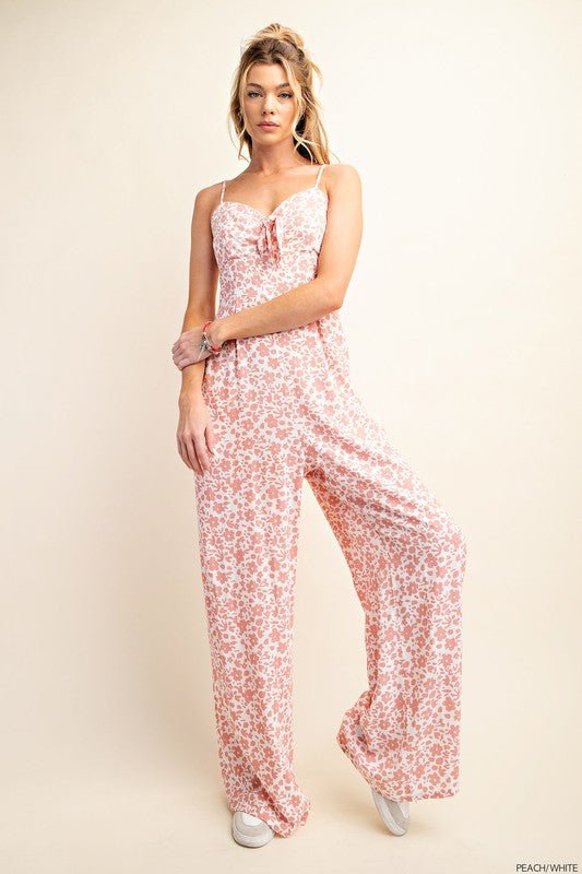 Exchanging Stories Floral Jumpsuit - Uptown Boutique Ramona