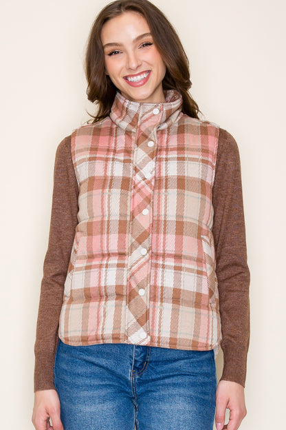 By The Book Brushed Plaid Vest