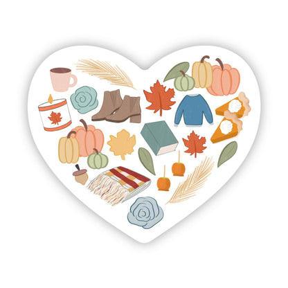 Fall Necessities Heart Sticker - Uptown Boutique Ramona