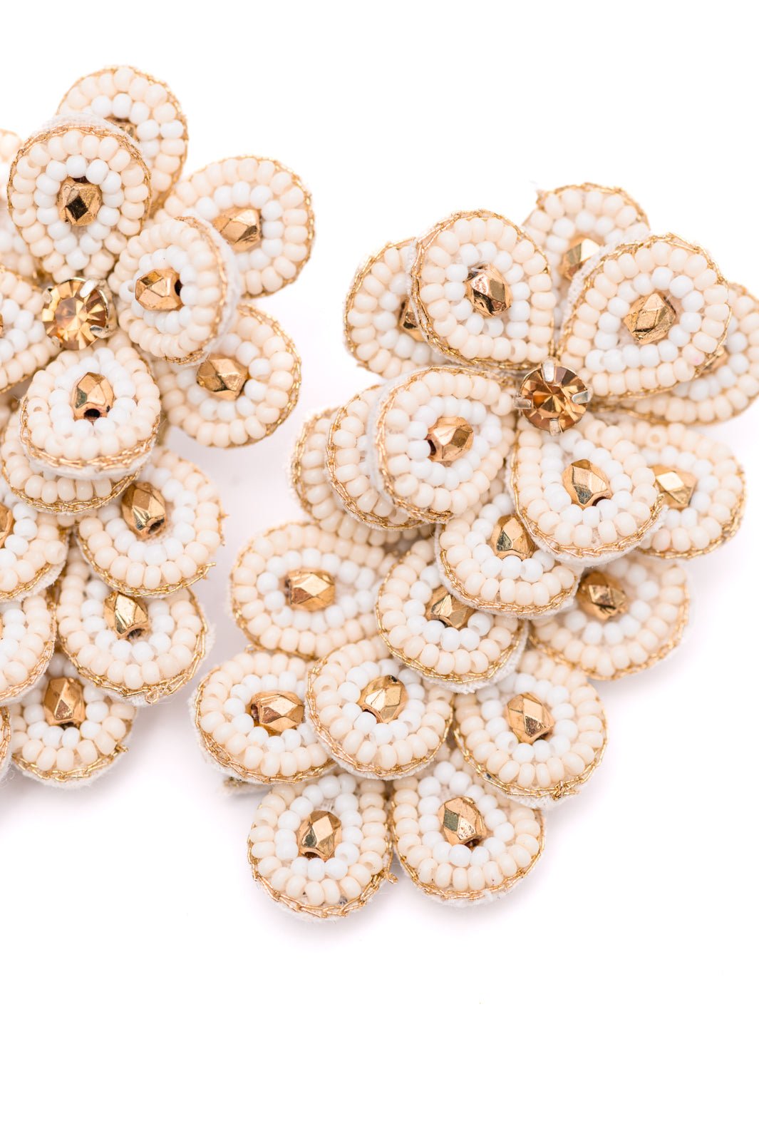 Falling Petals Earrings in Ivory (Online Exclusive) - Uptown Boutique Ramona