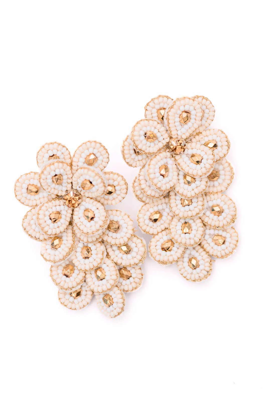 Falling Petals Earrings in Ivory (Online Exclusive) - Uptown Boutique Ramona