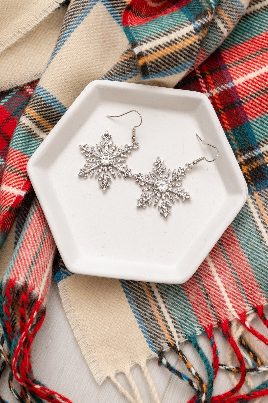 Falling Snowflake Earrings (Online Exclusive) - Uptown Boutique Ramona