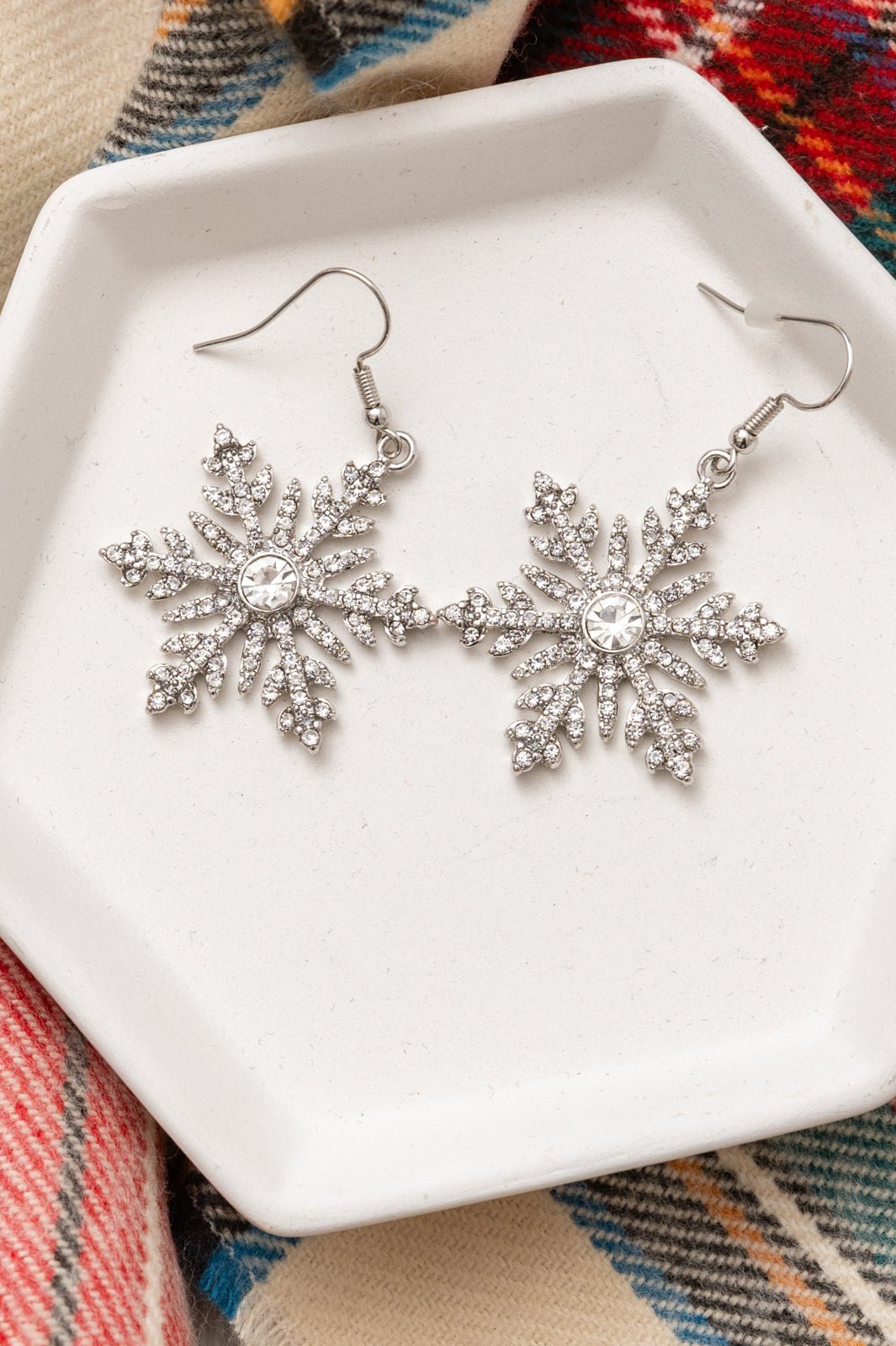 Falling Snowflake Earrings (Online Exclusive) - Uptown Boutique Ramona