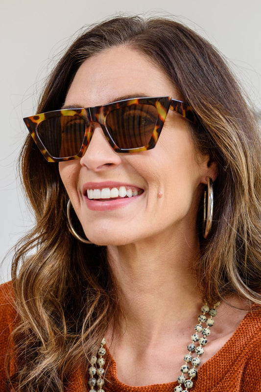 Famous Muse Sunglasses in Tortoise (Online Exclusive) - Uptown Boutique Ramona