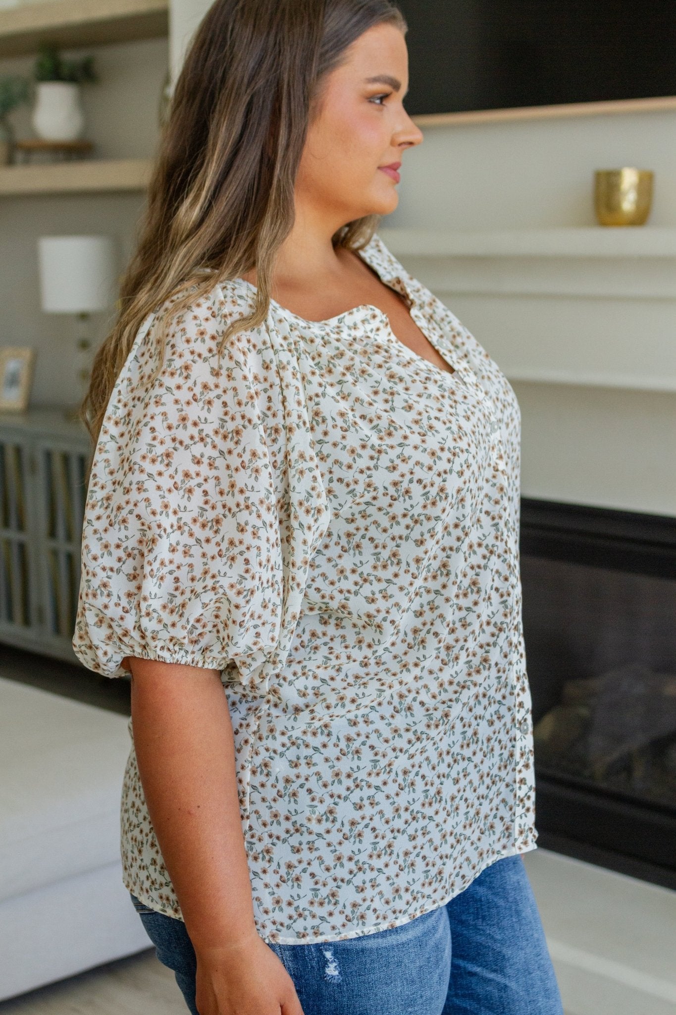 Fancy Me Floral Button Down (Online Exclusive) - Uptown Boutique Ramona