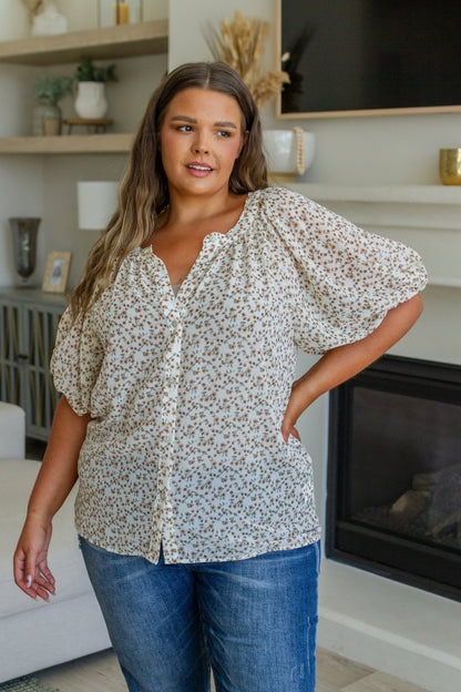 Fancy Me Floral Button Down (Online Exclusive) - Uptown Boutique Ramona