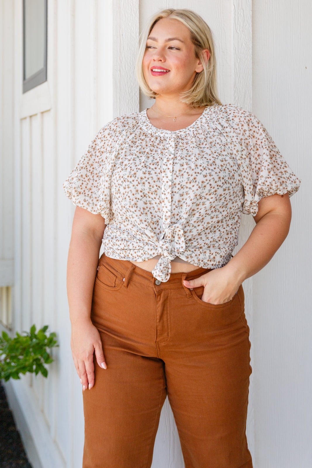 Fancy Me Floral Button Down (Online Exclusive) - Uptown Boutique Ramona