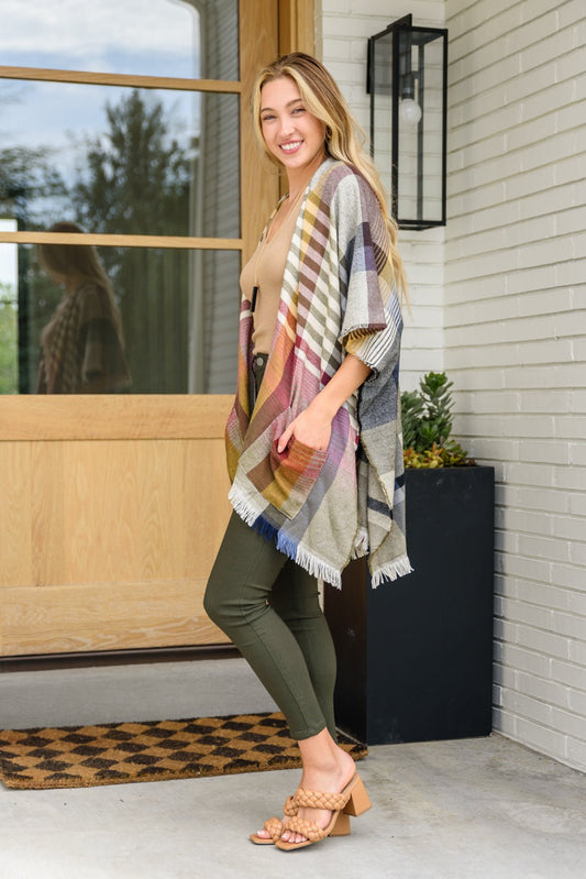 Feel The Air Plaid Kimono (Online Exclusive) - Uptown Boutique Ramona