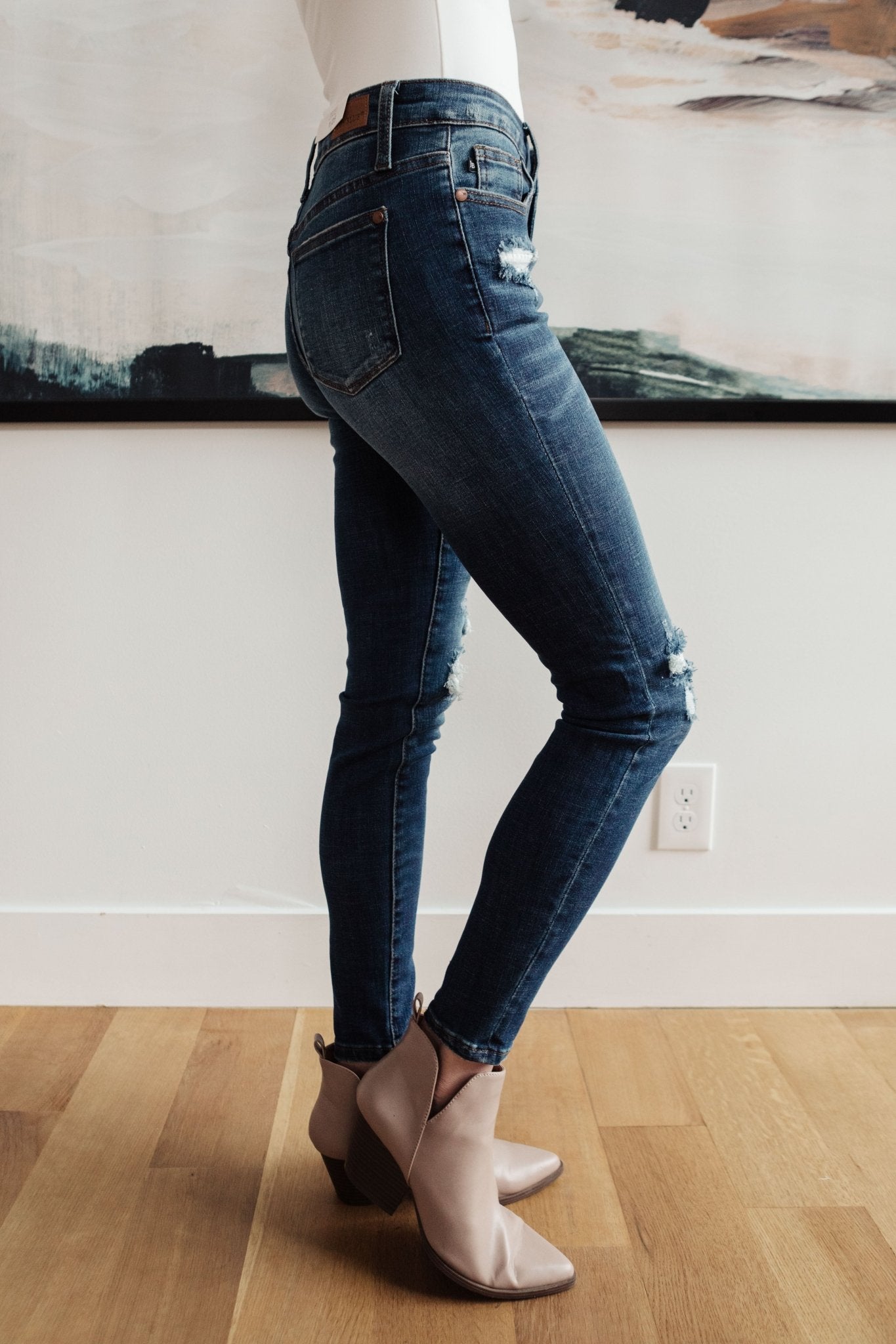 Feelin Warm Patch Jeans (Online Exclusive) - Uptown Boutique Ramona