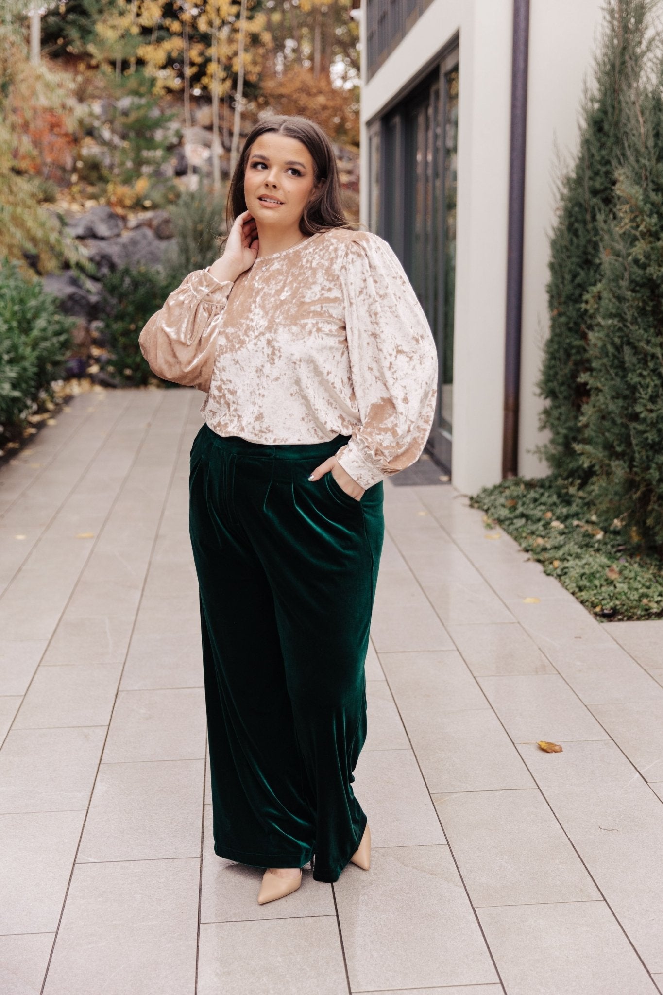 Feeling Good Velvet Blouse (Online Exclusive) - Uptown Boutique Ramona