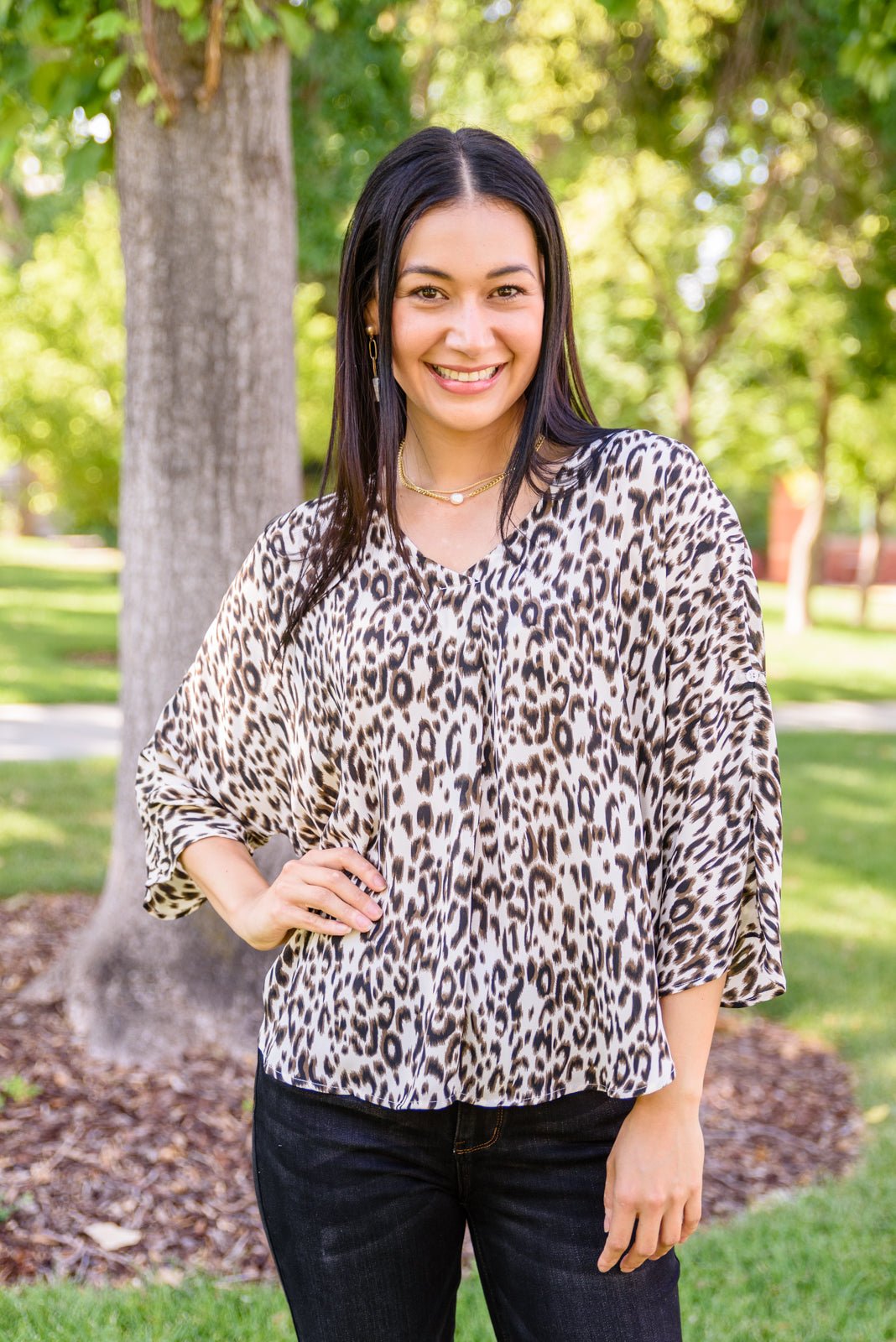 Felicity Animal Print Blouse (Online Exclusive) - Uptown Boutique Ramona