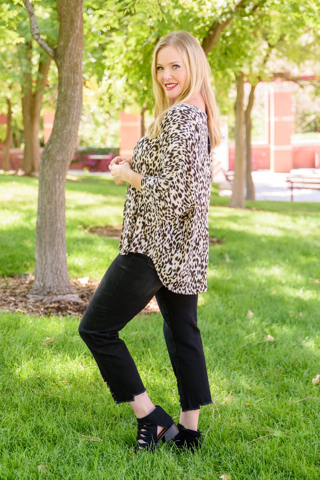 Felicity Animal Print Blouse (Online Exclusive) - Uptown Boutique Ramona