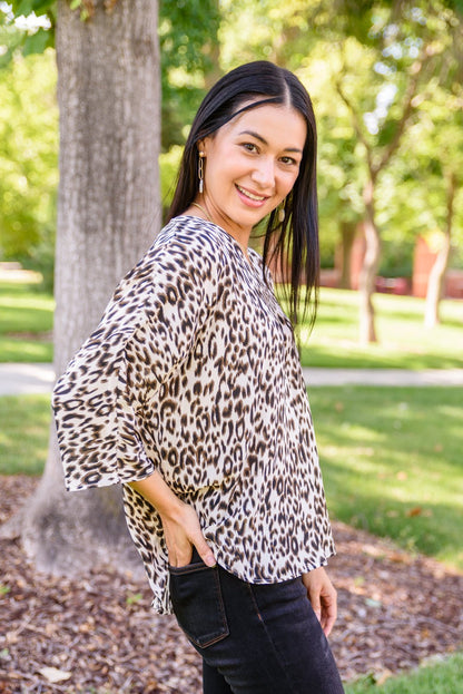 Felicity Animal Print Blouse (Online Exclusive) - Uptown Boutique Ramona