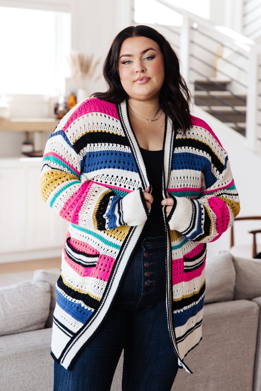 Felt Cute Striped Cardigan (Online Exclusive) - Uptown Boutique Ramona