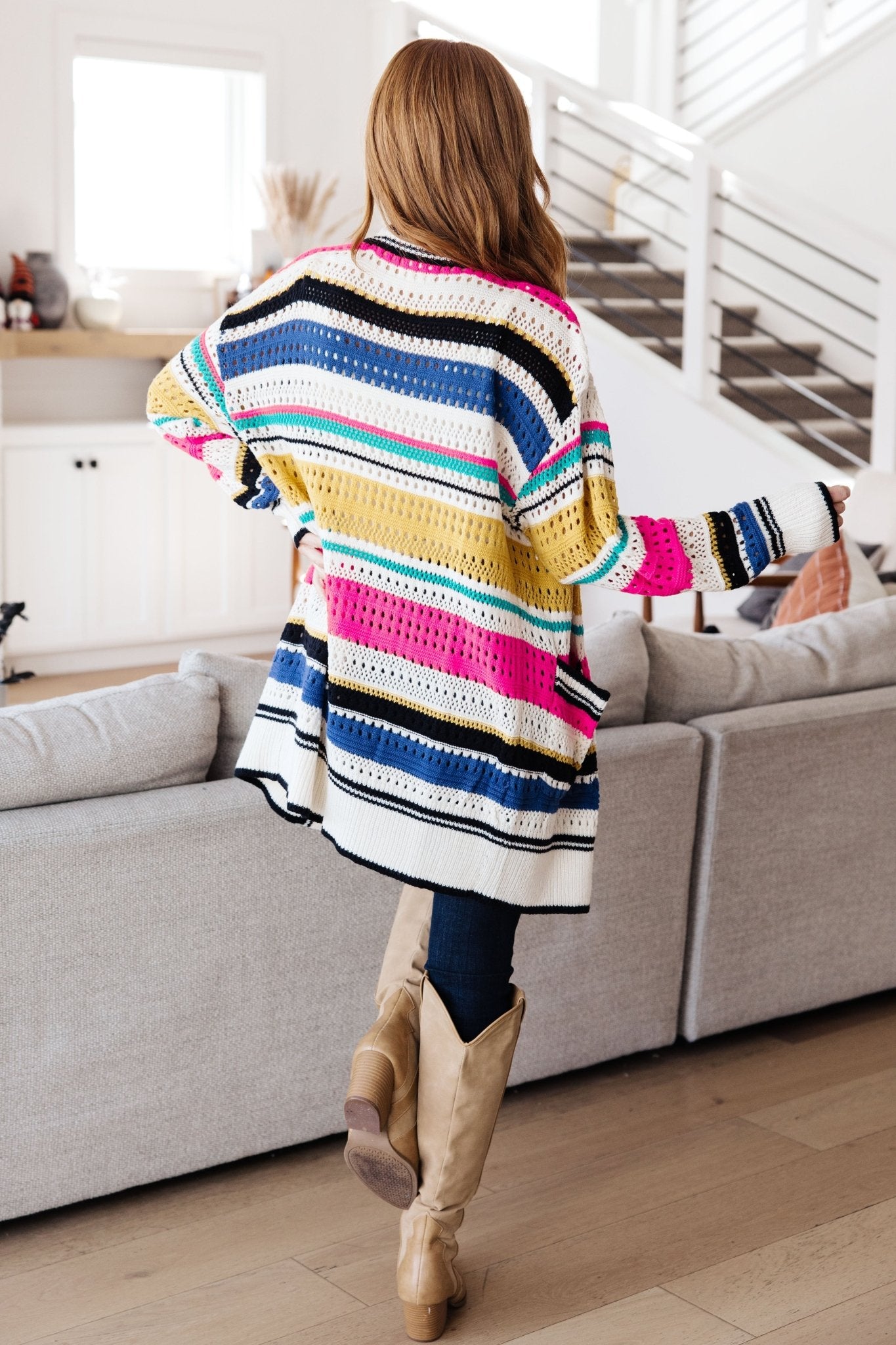 Felt Cute Striped Cardigan (Online Exclusive) - Uptown Boutique Ramona